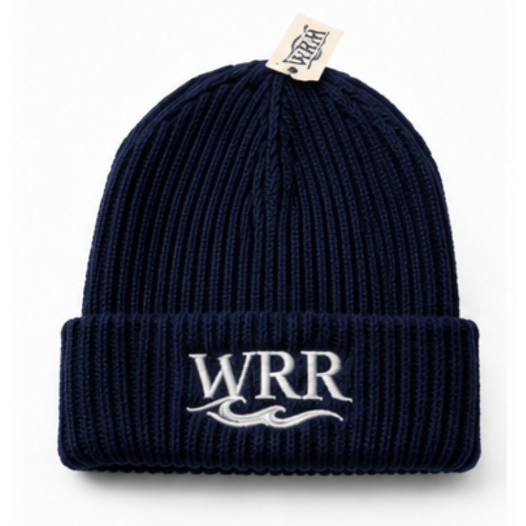 WRR Signature Knit Beanie – Navy - Image 3